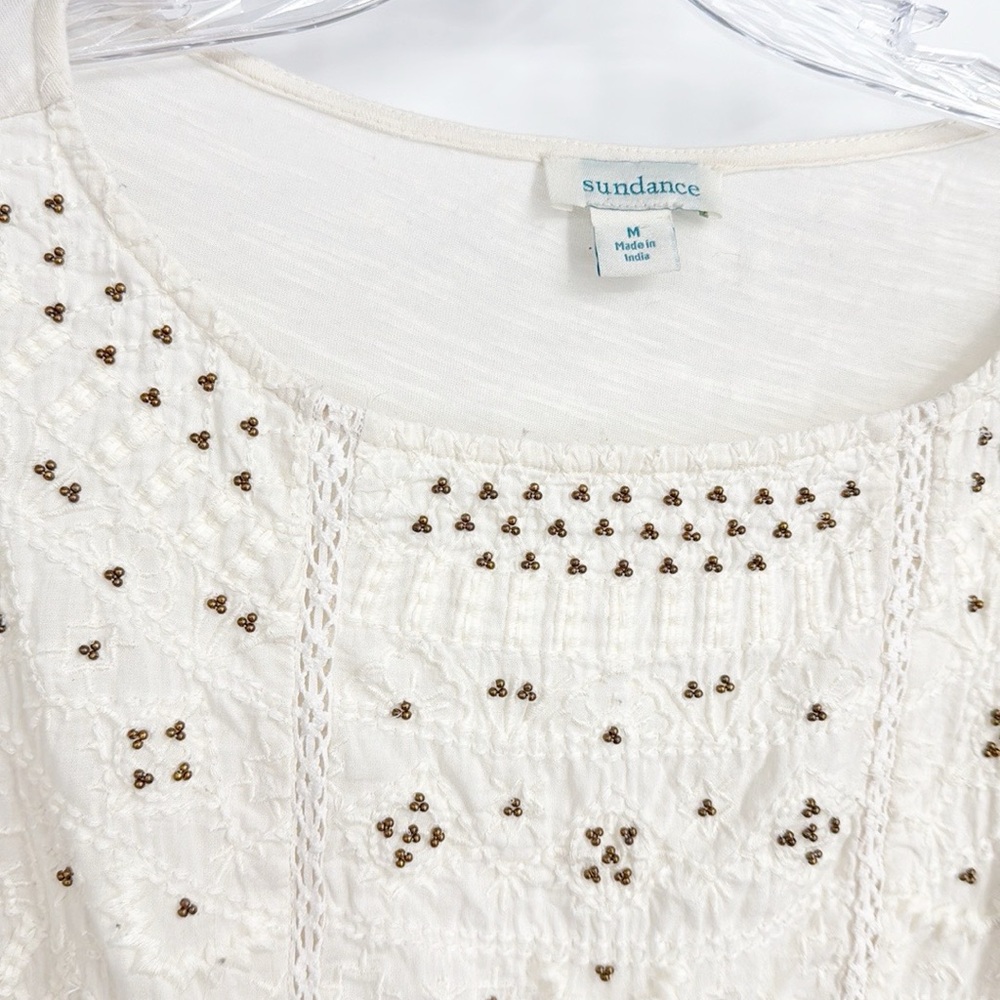 Sundance Cream Embroidered Blouse - Picture 7 of 10